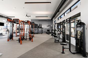 Gym with modern equipment
